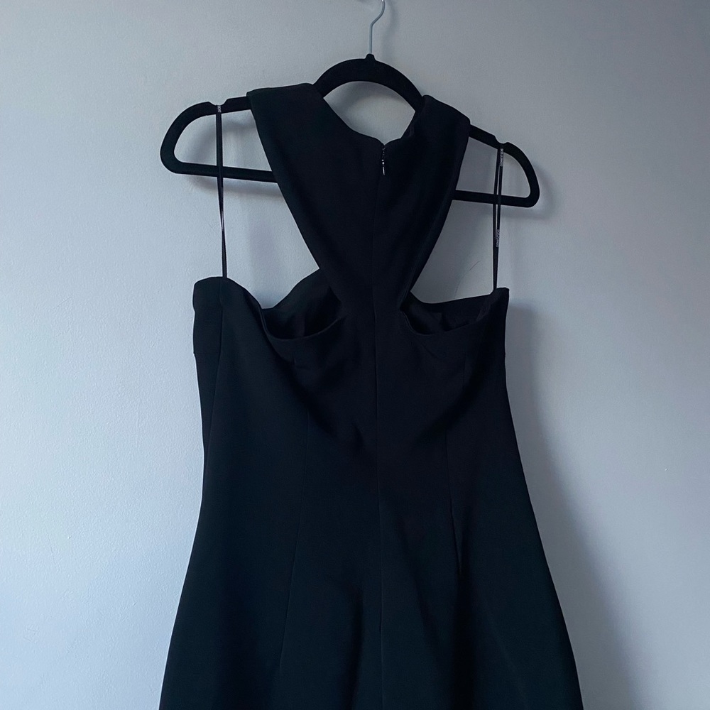 CUSHNIE ET OCHS Black Halter Midi Dress 6 - Picture 7 of 10